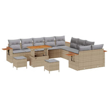 Tuinbankenset met kussen 13 pcs Beige en Licht Grijs