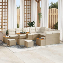 Tuinbankenset met kussen 12 pcs Beige en Crème