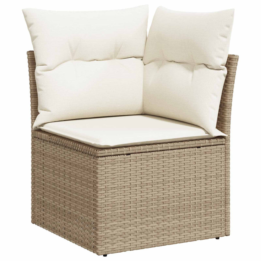 Tuinbankenset met kussen 13 pcs Beige en Crème