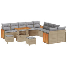 Tuinbankenset met kussen 13 pcs Beige en Licht Grijs