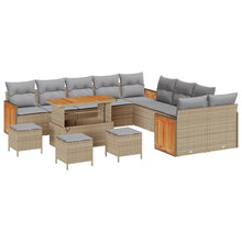 Tuinbankenset met kussen 14 pcs Beige en Licht Grijs