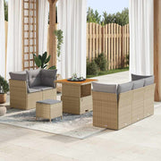 Tuin loungeset 8-delig beige lichtgrijs acaciahout