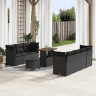 Tuinset polyrattan 10-delig zwart