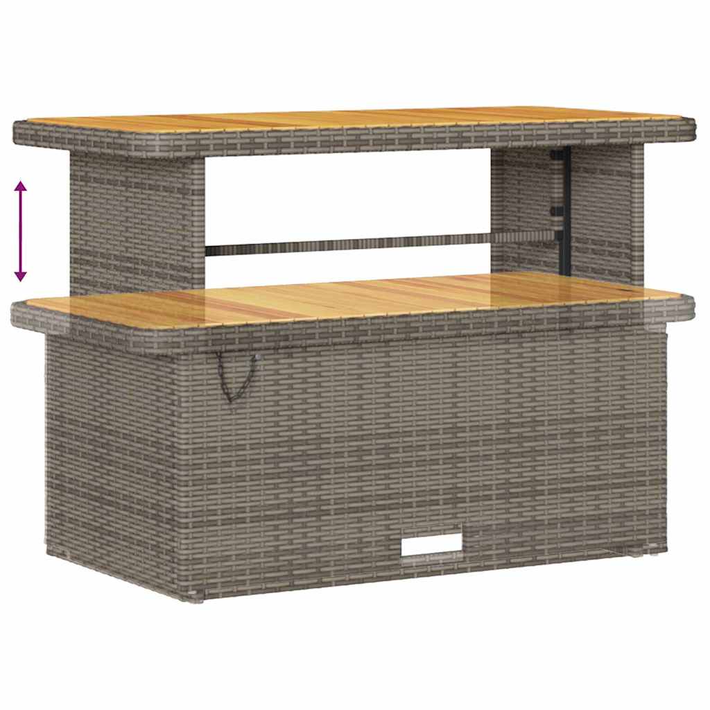 Tuin Sofa Set 9 pcs Grijs Poly riet en gepoedercoat staal