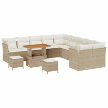 Tuin Sofa Set met kussen 13 pcs beige en crèmekleurig