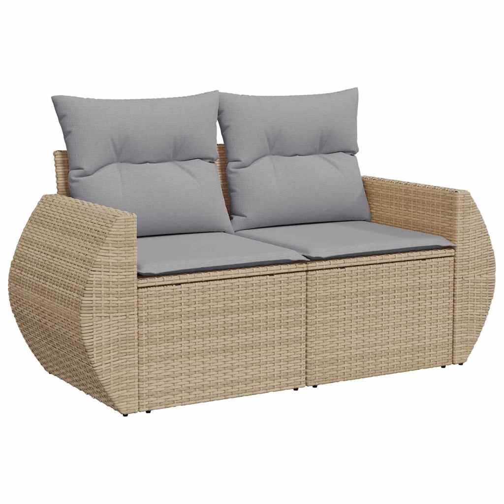 Tuin Sofa Set Met Kussen Met Opslag 9 Pcs 80 cm tafellengte beige en lichtgrijs