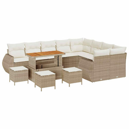 Tuin Sofa Set 13 st 13-Aantal zitplaatsen Beige en Crème