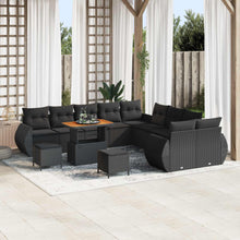 Tuin Sofa Set 13 pcs Zwart Poly rattan en gepoedercoat staal