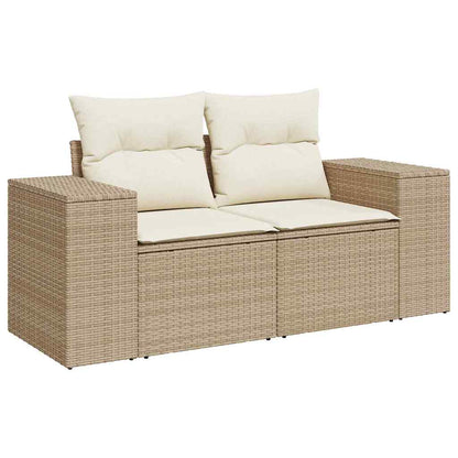 Tuin Sofa Set met kussen met opslag 12 pcs Beige en Crème