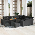 Garden Sofa Set with Cushions with Storage with Cushions 12 pcs Black