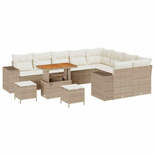 Tuin Sofa Set 12 st 9-Aantal zitplaatsen Beige en Crème