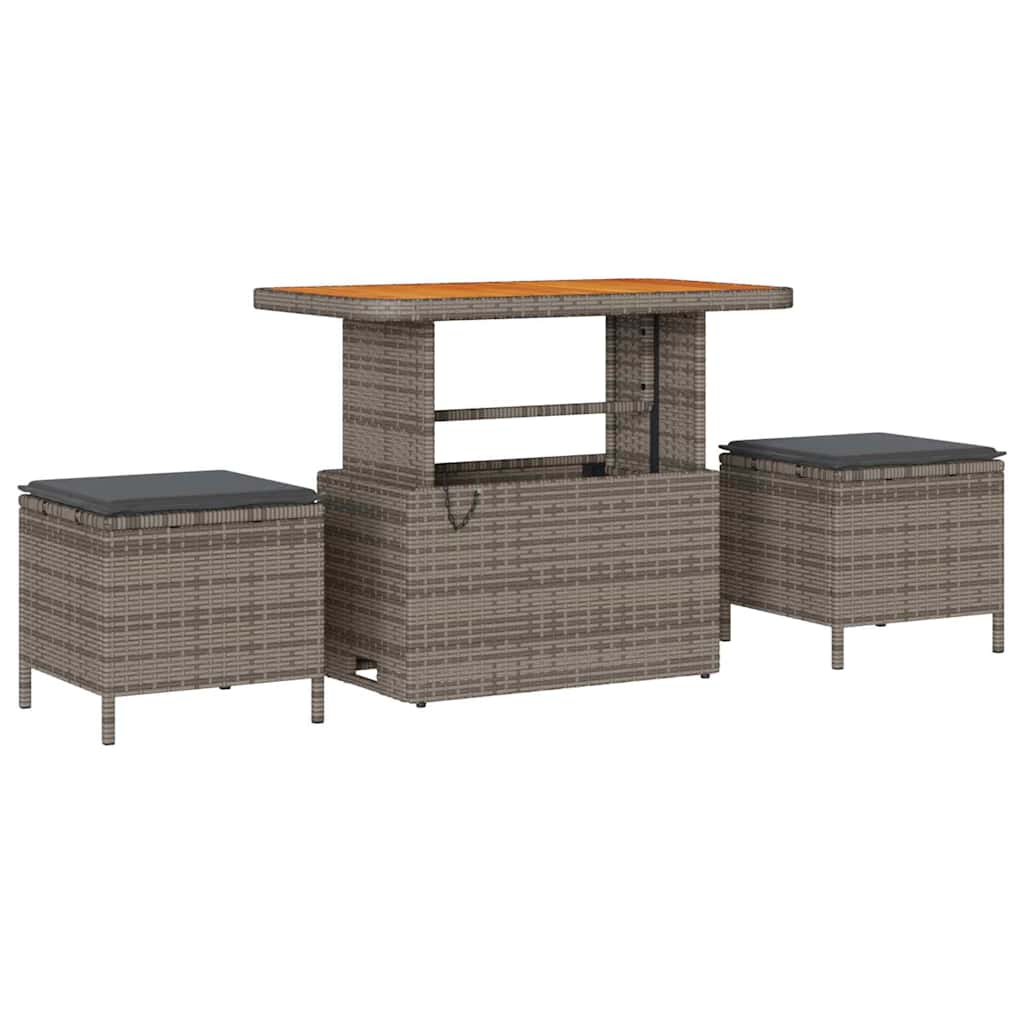 Tuin Sofa Set 12 st 9-Aantal zitplaatsen Grijs poly rattan