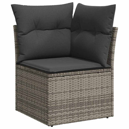 Tuin Sofa Set 12 st 9-Aantal zitplaatsen Grijs poly rattan