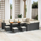 Outdoor Sofa Set with cushions and storage 13 pcs Black and Cream