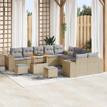 Tuin Sofa Set 13 pcs Beige en Licht Grijs poly rattan