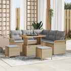 Tuinset 8-delig beige lichtgrijs met opbergruimte