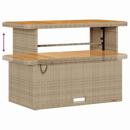 Tuin Sofa Set Met Kussen Met Opslag 10 Pcs En Licht Grijs 110 cm tafellengte Beige Lichtgrijs