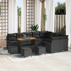 Garden Sofa Set with Cushions with Storage with Cushion 13 pcs Black