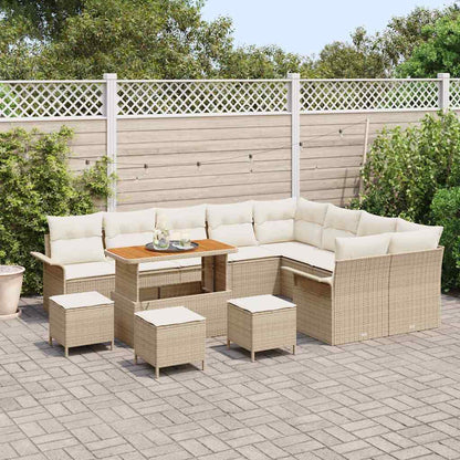 Tuin Sofa Set 13 st 12-Aantal zitplaatsen Beige en Crème