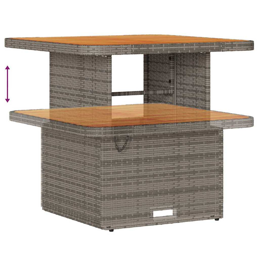 Tuin Sofa Set met kussen met opslag met kussen 8 pcs Grijs