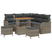 Tuin Sofa Set met kussen met opslag met kussen 8 pcs Grijs