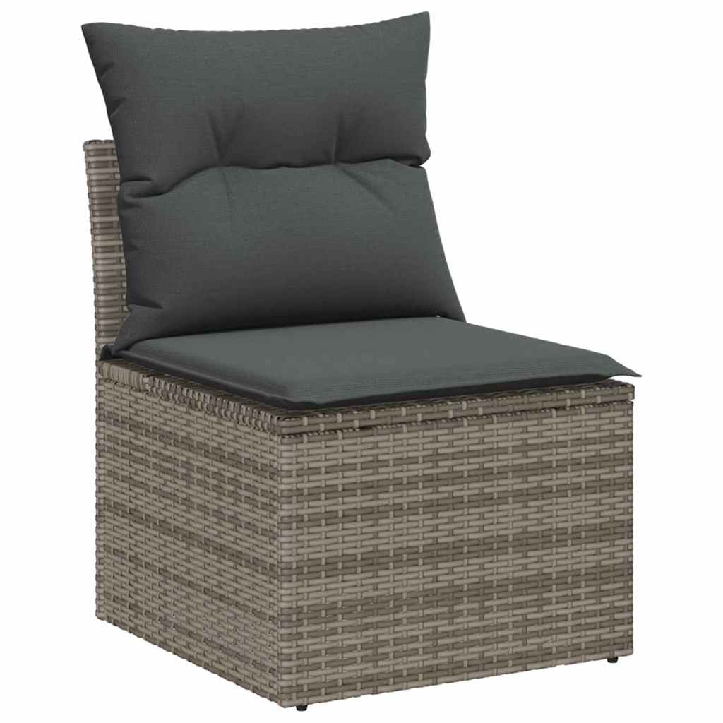 Tuin Sofa Set 12 st 11-Aantal zitplaatsen Grijs