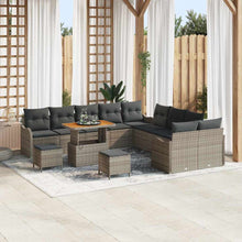 Tuin Sofa Set met kussen met opslag met kussen 13 pcs Grijs
