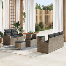 Tuin Sofa Set met kussen met opslag met kussen 8 pcs Grijs