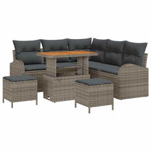 Tuin Sofa Set met kussen met opslag met kussen 8 pcs Grijs