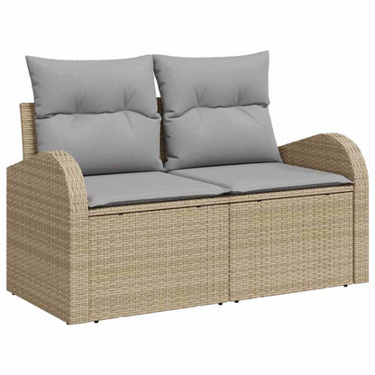 Tuin Sofa Set Met Kussen Met Opslag 9 Pcs En Licht Grijs 80 cm tafellengte Beige Lichtgrijs
