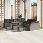 Garden Sofa Set with Cushions and Storage 13 pcs Grey