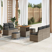 Tuin Sofa Set met kussen met opslag met kussen 8 pcs Grijs