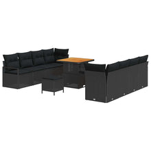 Tuin Sofa Set met kussen met opslag Zwart 80 x 80 x 71 cm