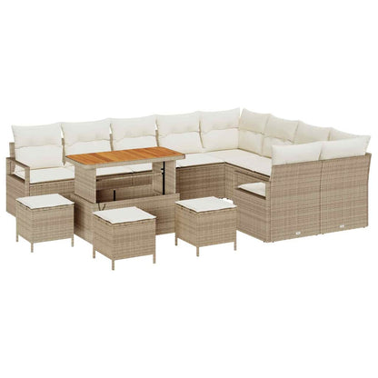 Tuin Sofa Set 13 st 12-Aantal zitplaatsen Beige en Crème