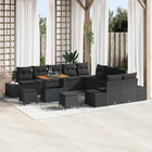Tuinset poly rotan 90x55x71 cm zwart