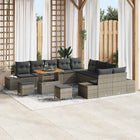 Garden Lounge Set with Cushion Storage 13 pcs Grey Poly Rattan