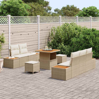 Tuin Sofa Set met kussen 8 pcs Beige, Crème 80 x 80 x 71 cm