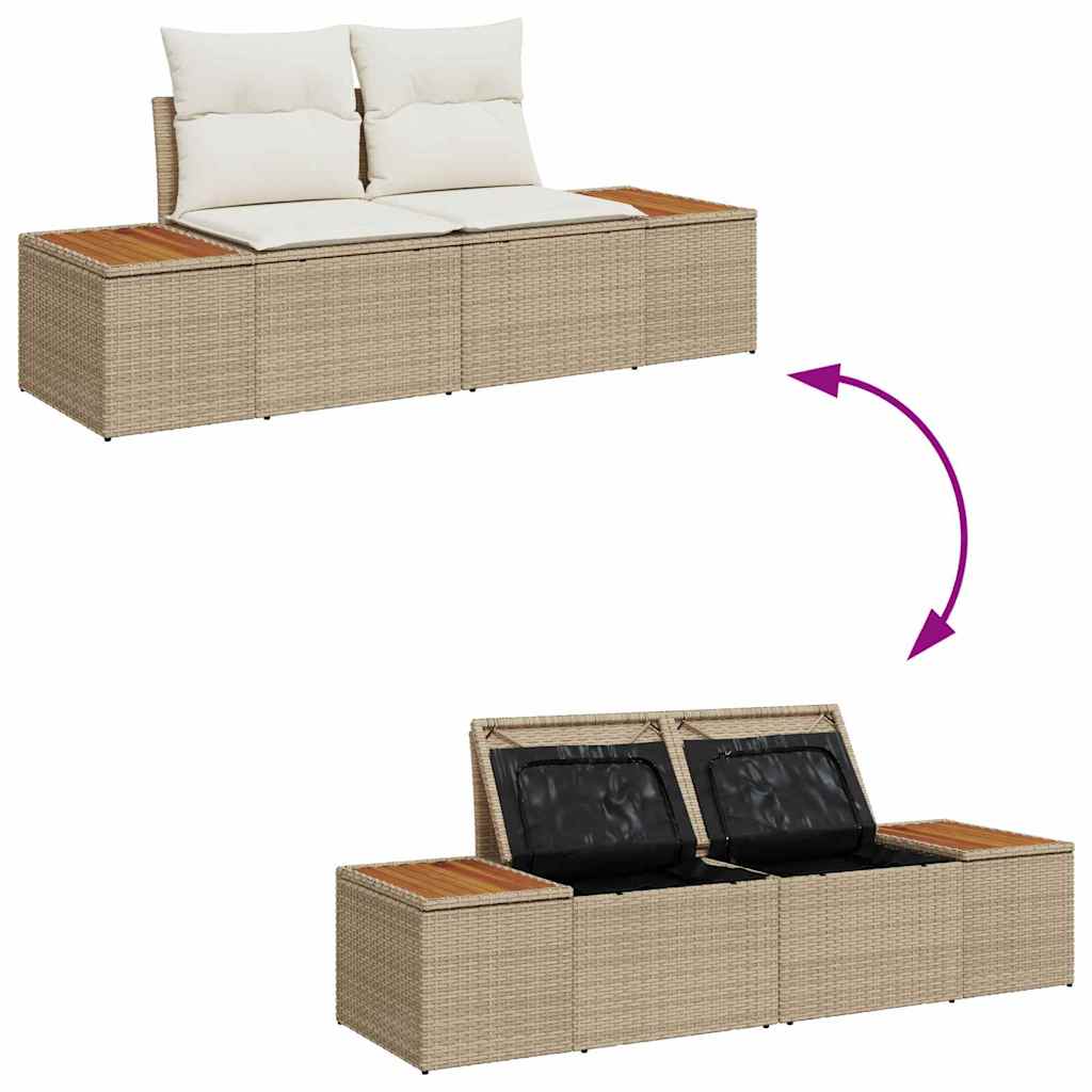 Tuin Sofa Set met kussen 8 pcs Beige, Crème 80 x 80 x 71 cm