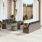Garden Lounge Set with Cushions 13 pcs Grey poly rattan