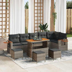 Tuinbankenset poly rattan grijs 110x55x71 cm