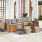 Garden Sofa Set 13 pcs Beige and Light Grey poly rattan