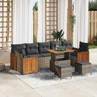 Garden Lounge Set with Cushions 13 pcs Grey poly rattan