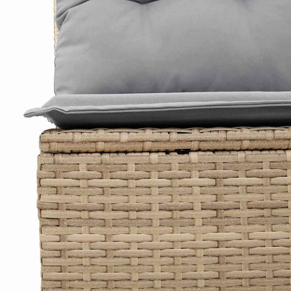 Tuin Sofa Set 9 Pcs Poly Rattan 80 cm tafellengte beige en lichtgrijs