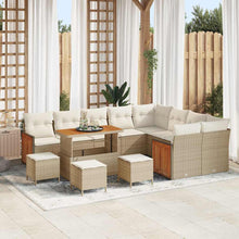 Tuinbankenset 14 st 10-Aantal zitplaatsen Beige en Crème