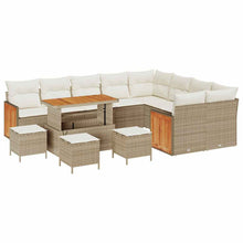 Tuinbankenset 14 st 10-Aantal zitplaatsen Beige en Crème