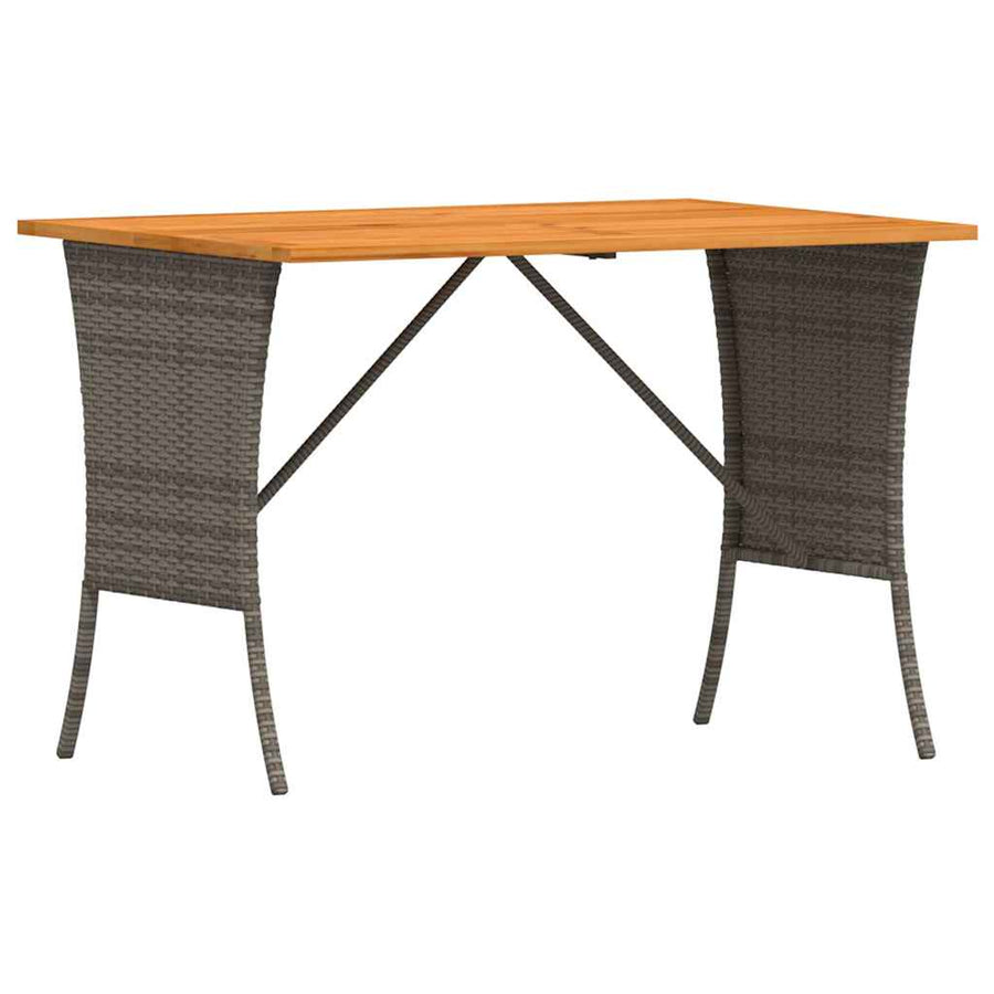 4-delige Loungeset met kussens poly rattan grijs