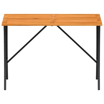 3-delige Loungeset met kussens poly rattan zwart