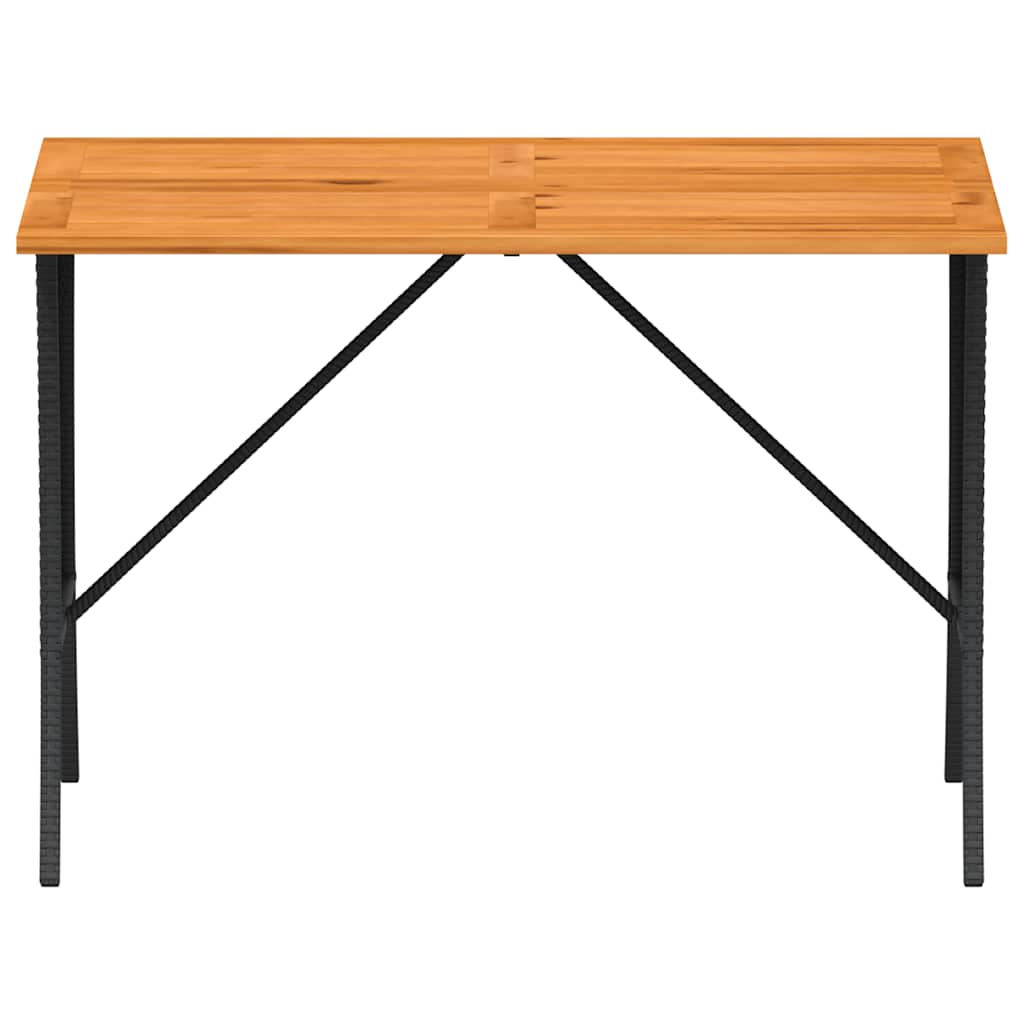 3-delige Loungeset met kussens poly rattan zwart