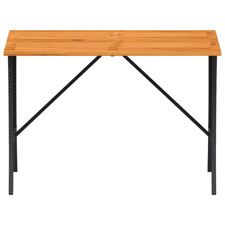 3-delige Loungeset met kussens poly rattan zwart