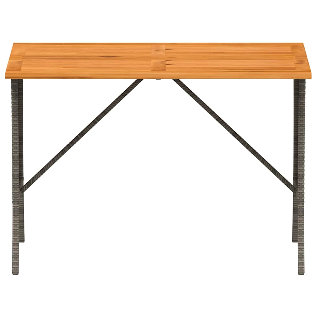 3-delige Loungeset met kussens poly rattan grijs